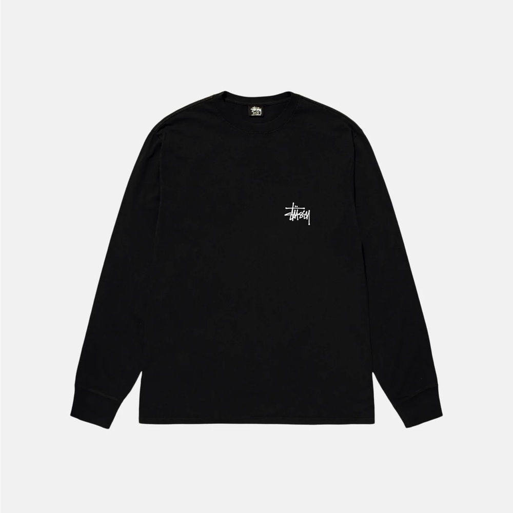 Stussy Long Sleeve Basic T-Shirt Black 2017 - Picture 5 of 8